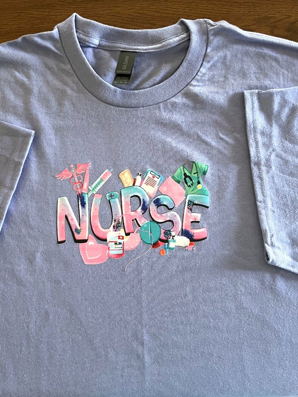 Lavender Nurse T-Shirt Size: XL Gildan Heavy Cotton